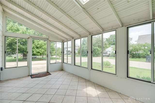 1603 Rosemont Blvd, Dayton, OH 45410 - unfurnished sunroom with vaulted ceiling and plenty of natural light