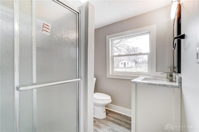 1601 Rausch Ave, Dayton, OH 45432 - full bath with vanity, wood finished floors, and an enclosed shower