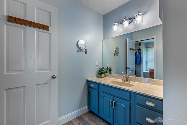 195 Sycamore Creek Dr, Springboro, OH 45066 - bathroom with vanity and wood finished floors