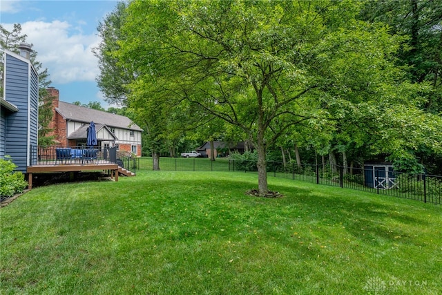 195 Sycamore Creek Dr, Springboro, OH 45066 - fenced backyard with a deck