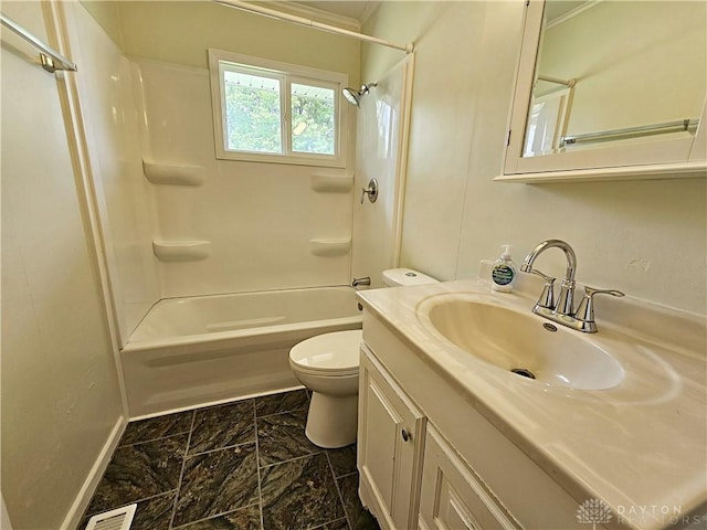 2224 Vale Dr, Kettering, OH 45420 - bathroom with marble finish flooring, vanity, and shower / washtub combination