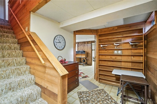 1917 Antrim Ct, Middletown, OH 45042 - stairs featuring wood walls