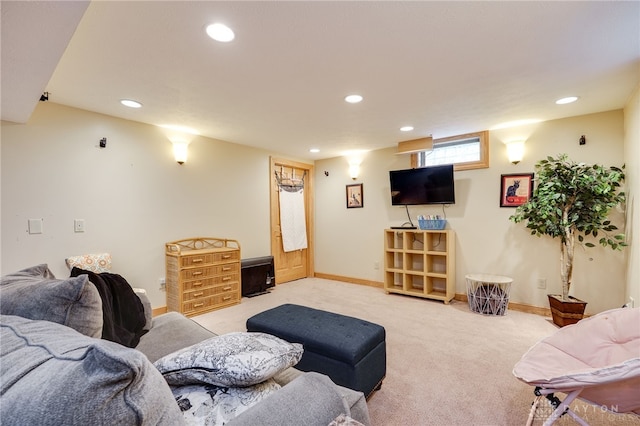 4930 Wildoak Ct, Dayton, OH 45424 - living area with recessed lighting and light colored carpet