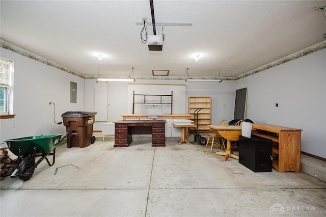995 Wren Ct, Monroe, OH 45050 - garage with electric panel and a garage door opener