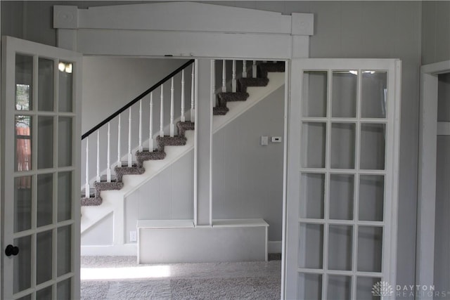 302 W 1st St, Arcanum, OH 45304 - stairs featuring carpet