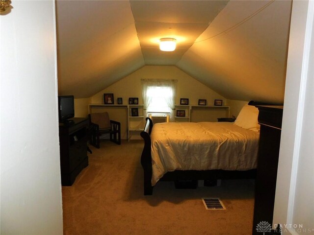 316 Center St, Lebanon, OH 45036 - bedroom featuring light carpet and lofted ceiling