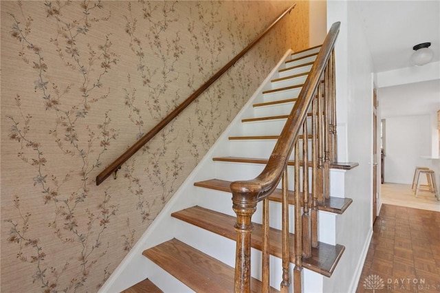 1620 Ambridge Rd, Dayton, OH 45459 - stairway with baseboards