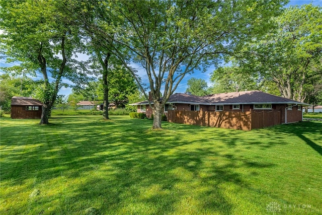 9131 Shawhan Dr, Centerville, OH 45458 - view of grassy yard featuring a shed