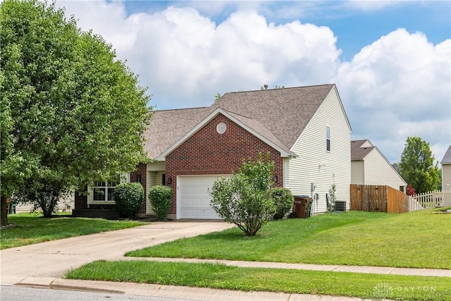 160 Worthington Dr, Germantown, OH 45327 - view of front of property with a garage, concrete driveway, brick siding, and roof with shingles