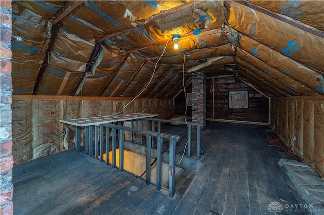 246 N D St, Hamilton, OH 45013 - attic featuring an upstairs landing
