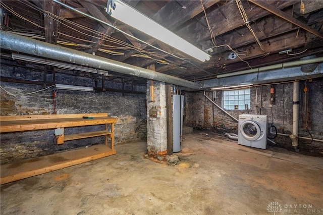 246 N D St, Hamilton, OH 45013 - below grade area with washer / clothes dryer and gas water heater