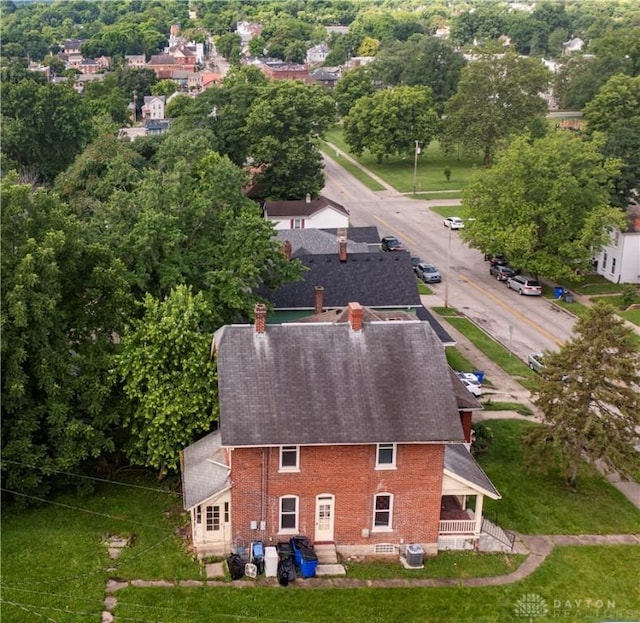 246 N D St, Hamilton, OH 45013 - view from above of property with a tree filled landscape