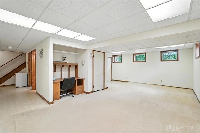 356 Saint James Pl, Springboro, OH 45066 - unfurnished office with a drop ceiling and light carpet