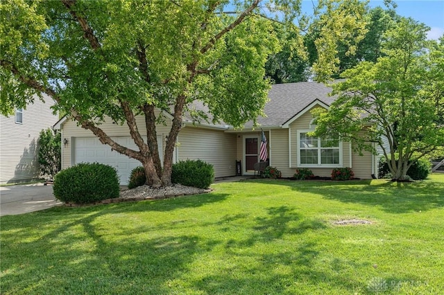 5545 Stone Path Dr, Middletown, OH 45042 - view of front of property with a front lawn, a shingled roof, and an attached garage