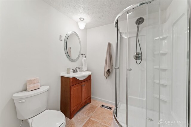 255 Belle Watlin Ct, Dayton, OH 45434 - full bath featuring a shower stall, vanity, and a textured ceiling