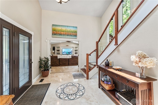 255 Belle Watlin Ct, Dayton, OH 45434 - entryway with stairway and baseboards