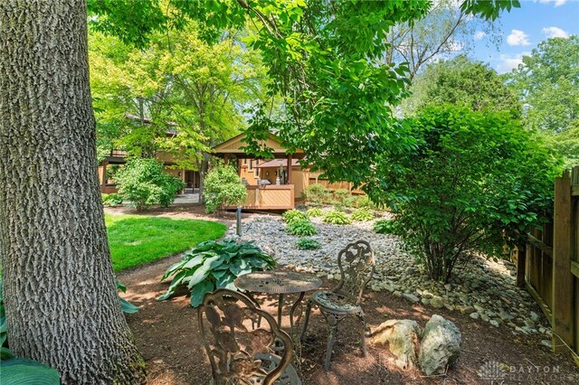 255 Belle Watlin Ct, Dayton, OH 45434 - view of yard featuring a deck