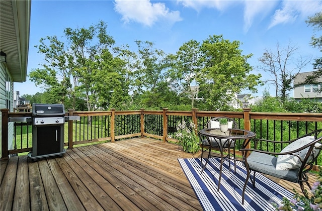 3109 Running Deer Trl, Franklin Twp, OH 45005 - wooden deck featuring area for grilling