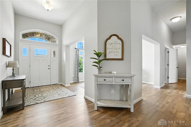 3109 Running Deer Trl, Franklin Twp, OH 45005 - entrance foyer with a high ceiling and wood finished floors