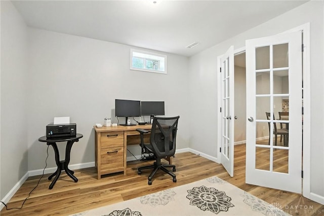 3109 Running Deer Trl, Franklin Twp, OH 45005 - office with french doors and light wood finished floors