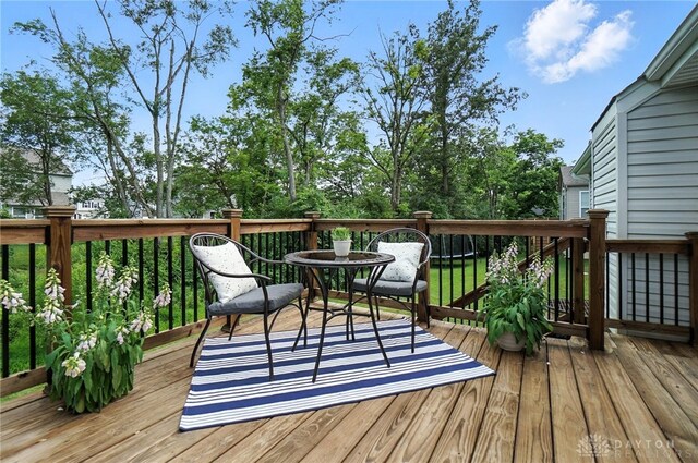 3109 Running Deer Trl, Franklin Twp, OH 45005 - view of wooden deck