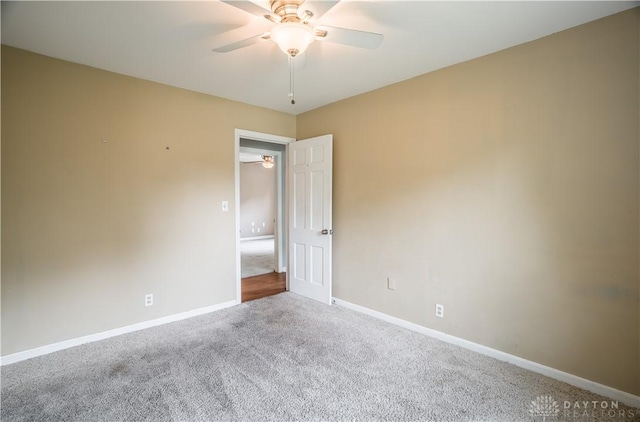 187 Cheltenham Dr, Washington Twp, OH 45459 - spare room featuring carpet and ceiling fan