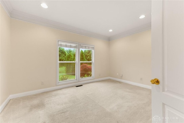 9764 Olde Georgetown Way, Dayton, OH 45458 - carpeted empty room featuring crown molding and recessed lighting