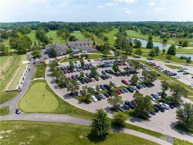 9764 Olde Georgetown Way, Dayton, OH 45458 - aerial view of property and surrounding area featuring a large body of water and a golf course