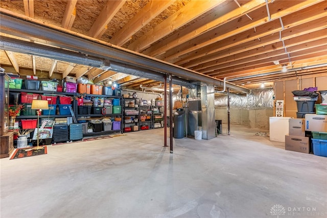 30 Salem Dr, Springboro, OH 45066 - unfinished basement featuring heating unit and a water softener