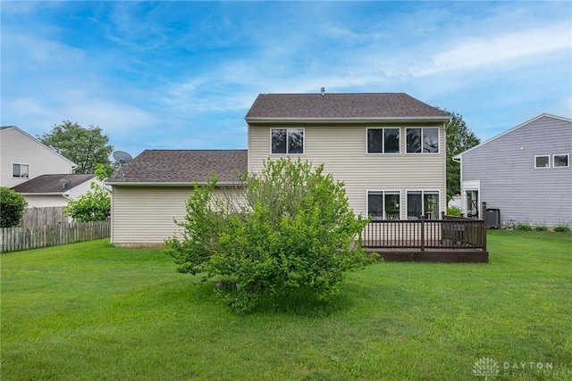 30 Salem Dr, Springboro, OH 45066 - rear view of house featuring a deck and roof with shingles