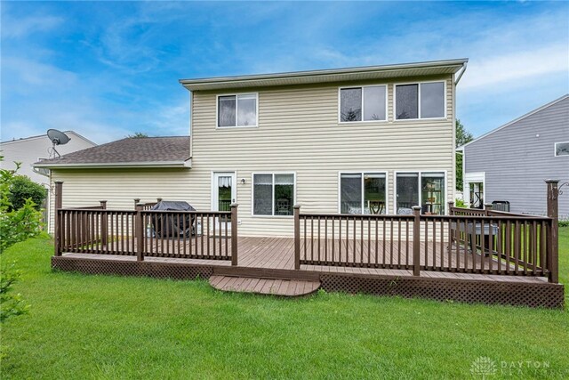 30 Salem Dr, Springboro, OH 45066 - rear view of house with a yard and a wooden deck