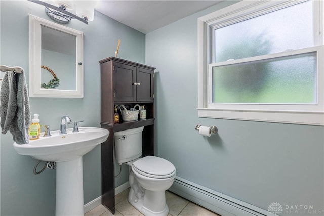 3105 Shadow Hill Rd, Middletown, OH 45042 - bathroom with tile patterned flooring and a baseboard heating unit
