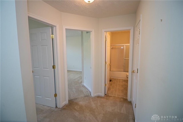 2710 Zoellners Way, Fairfield Twp, OH 45011 - hall featuring carpet flooring and a textured ceiling