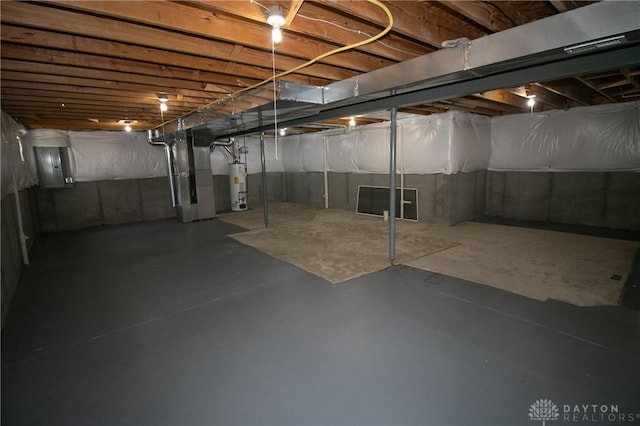 2710 Zoellners Way, Fairfield Twp, OH 45011 - unfinished below grade area with gas water heater and electric panel