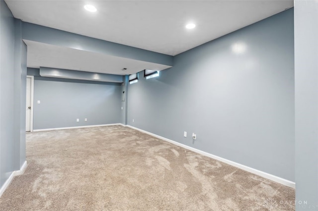 110 Easton Manor Dr, Monroe, OH 45050 - finished basement with carpet and recessed lighting