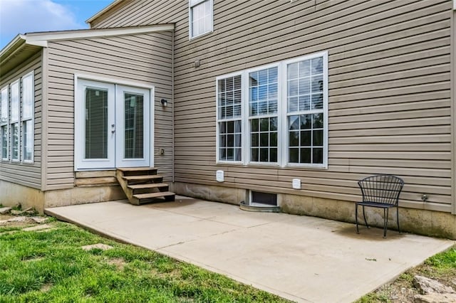 110 Easton Manor Dr, Monroe, OH 45050 - view of patio / terrace featuring entry steps and french doors