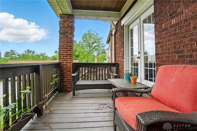 2344 Quatman Ave, Norwood, OH 45212 - wooden terrace featuring french doors