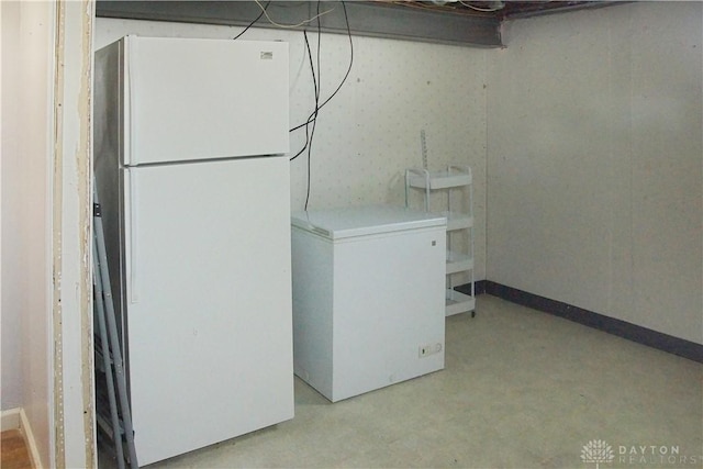 400 S Hayden Ave, Riverside, OH 45431 - basement featuring freestanding refrigerator and white fridge
