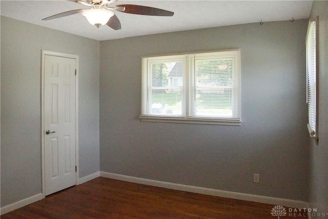 400 S Hayden Ave, Riverside, OH 45431 - empty room featuring a ceiling fan and wood finished floors