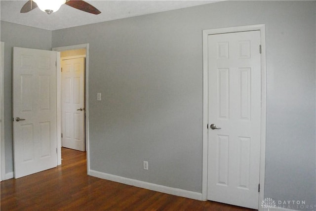 400 S Hayden Ave, Riverside, OH 45431 - unfurnished bedroom featuring wood finished floors and a ceiling fan