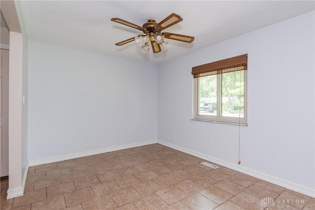 4155 Eckworth, Bellbrook, OH 45305 - spare room with a ceiling fan and light stone finish floors