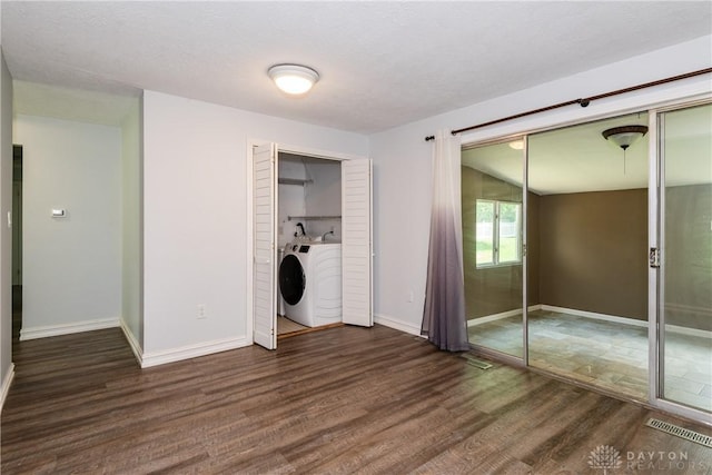 4155 Eckworth, Bellbrook, OH 45305 - unfurnished bedroom featuring wood finished floors and independent washer and dryer