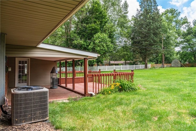 4155 Eckworth, Bellbrook, OH 45305 - fenced backyard featuring a wooden deck