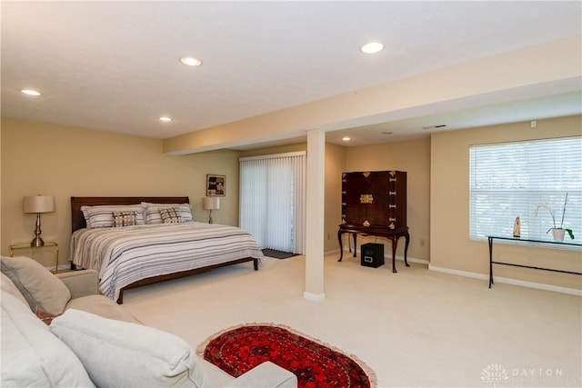 3917 E Summit Ridge Dr, Beavercreek, OH 45430 - bedroom with carpet floors and recessed lighting