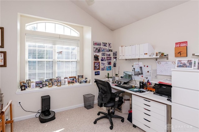 3917 E Summit Ridge Dr, Beavercreek, OH 45430 - office with lofted ceiling and baseboards