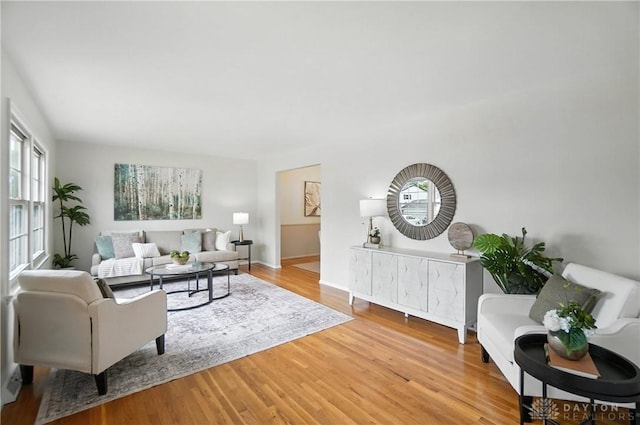 1023 Hilliard Dr, Delhi Twp, OH 45238 - living area with wood finished floors and baseboards
