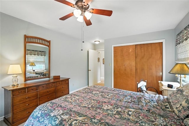 1804 Schirm Dr, Middletown, OH 45042 - carpeted bedroom featuring a closet and ceiling fan