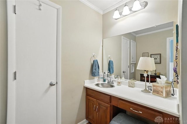 1804 Schirm Dr, Middletown, OH 45042 - bathroom with crown molding and vanity