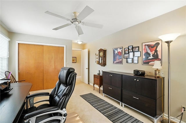 1804 Schirm Dr, Middletown, OH 45042 - office featuring light colored carpet and a ceiling fan