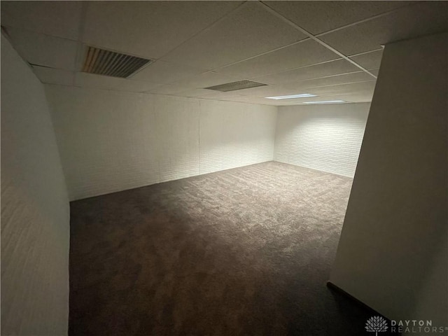 2133 Chapel Dr, Fairborn, OH 45324 - finished basement with a drop ceiling and carpet floors